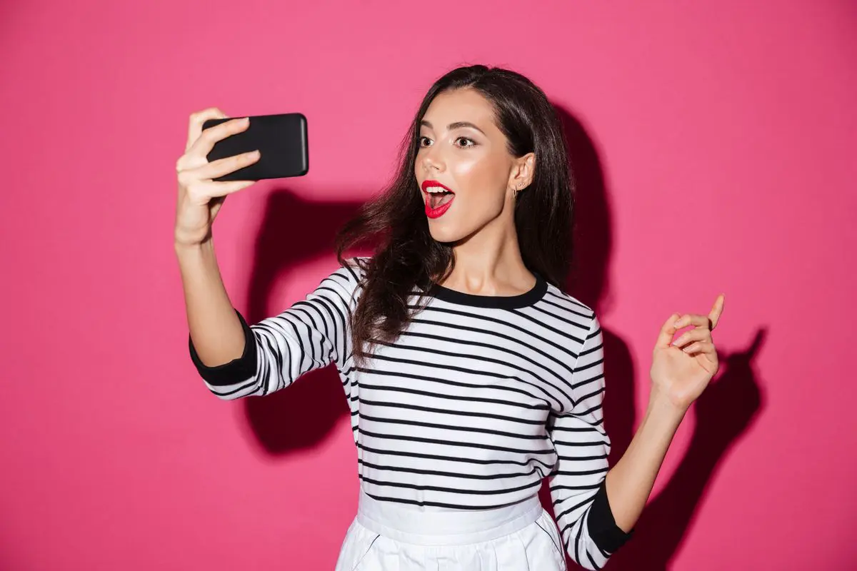 Selfie con smartphone