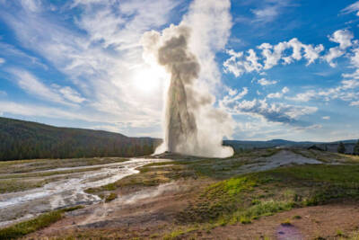 Geyser Parco Nazionale di Yellowstone Wyoming USA