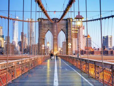 ponte di Brooklyn New York Stati Uniti