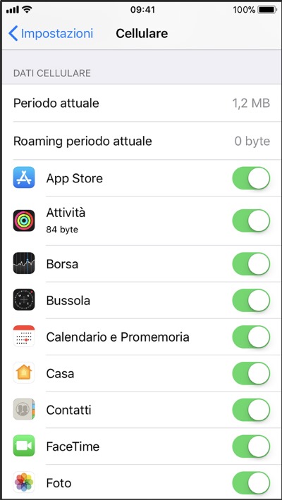 Connessione lenta iPhone disattivare app