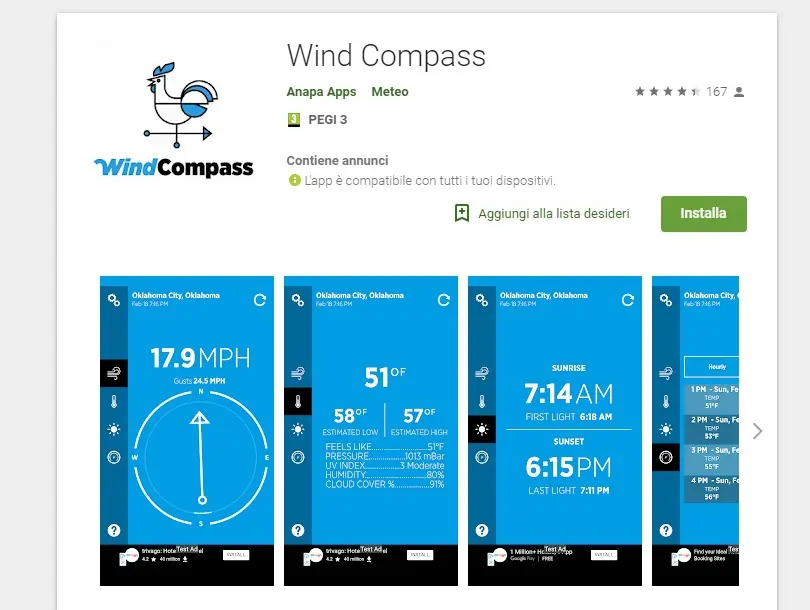 Bussole gratis Wind Compass