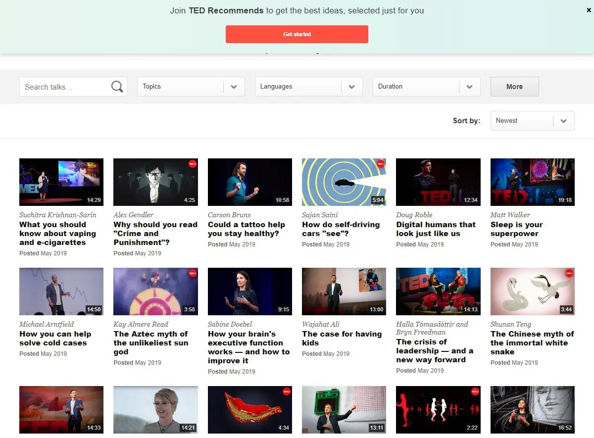 Alternative a YouTube TED