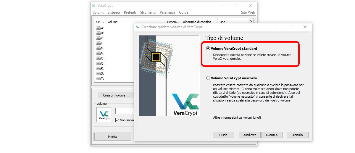 Cartelle nascoste veracrypt_volume standard