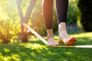 Slackline equilibrio natura