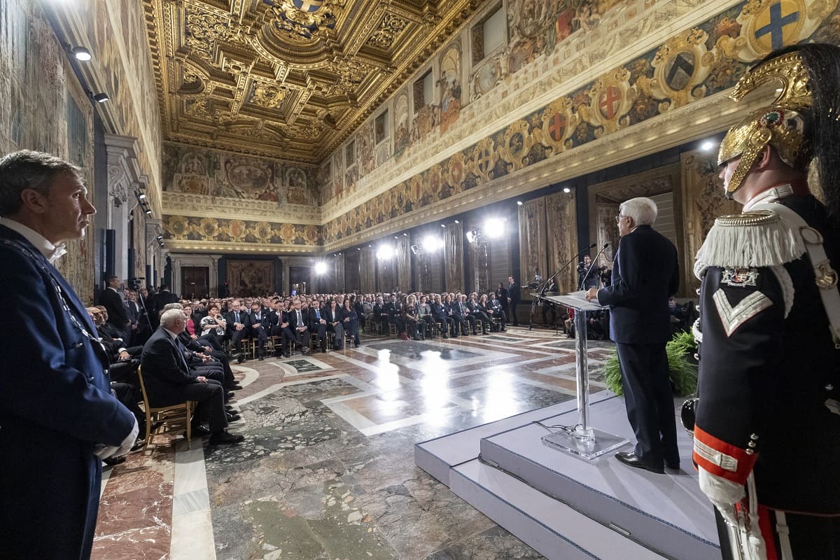Mattarella riceve al Quirinale le alte cariche dello Stato, assente Salvini