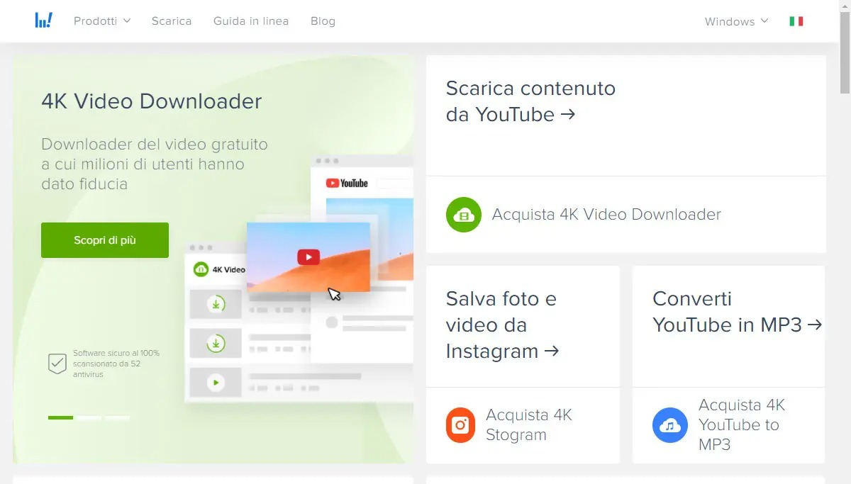 Scaricare video da youtube 4k video downloader