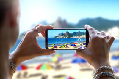 Foto spiaggia smartphone