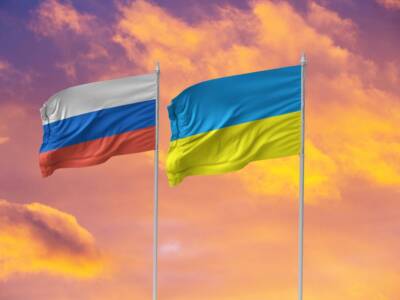 Bandiera Russia e Ucraina
