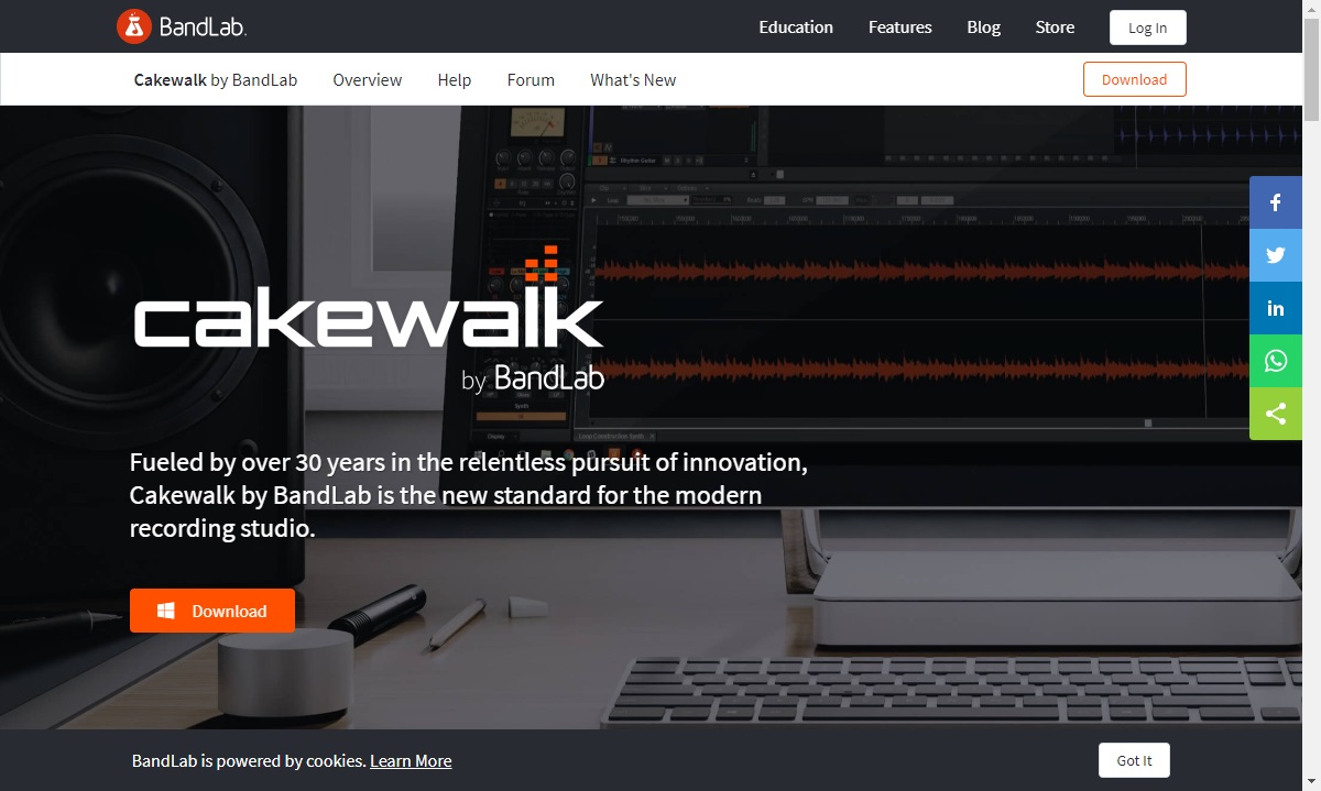 Programmi per fare musica gratis cakewalk by bandlab