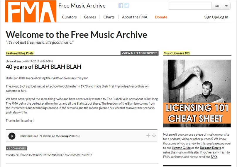 Scaricare musica gratis: MP3 selezionati su FMA