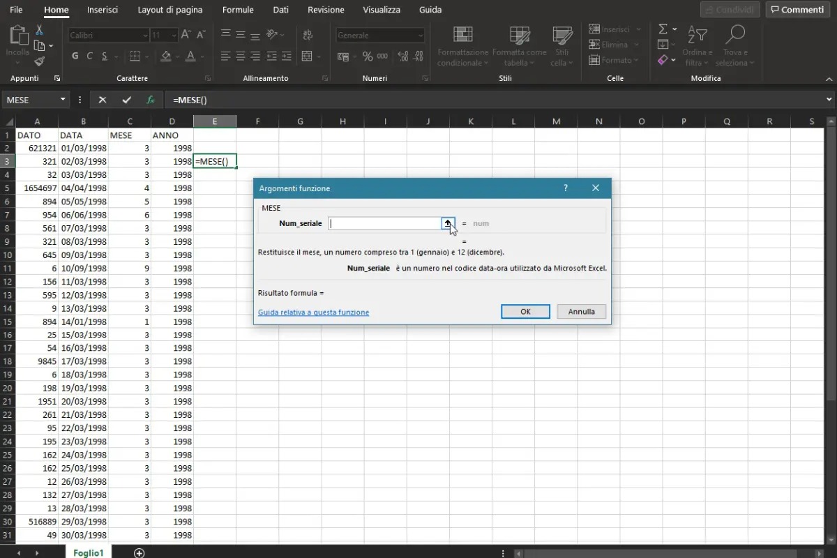 Come ordinare per data in Excel