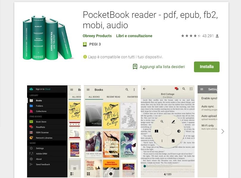 modificare PDF Android Pocketbook Reader