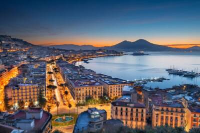 napoli panoramica tramonto