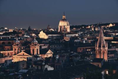 panoramica serale roma