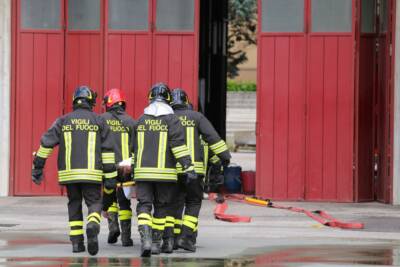 pompieri, soccorsi incidente barella