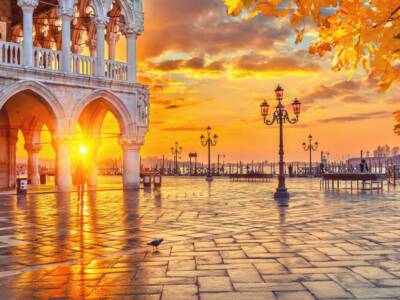 piazza san marco a venezia, sole, autunno