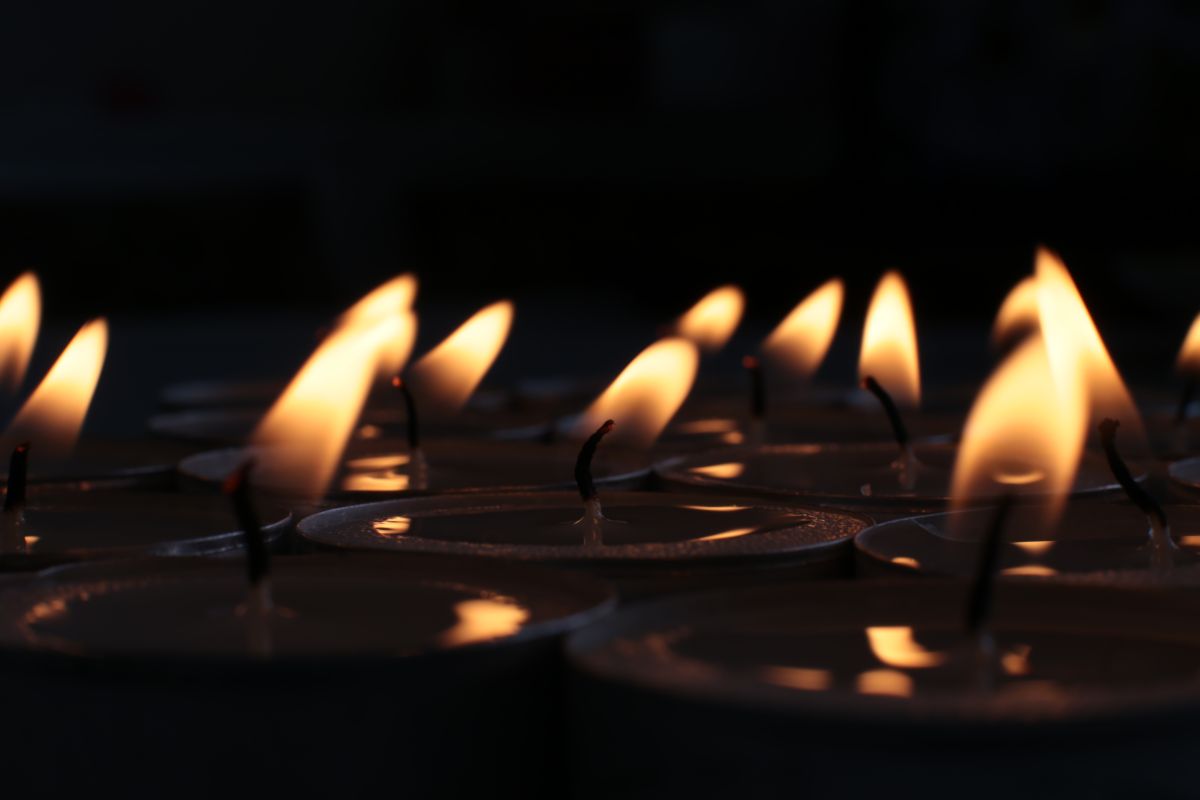 candele lutto perdita