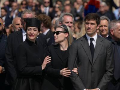 Funerali Silvio Berlusconi - Marina, Pier Silvio, Eleonora, Luigi