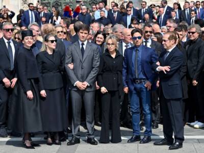 Funerali Silvio Berlusconi - Barbara Berlusconi-Luigi Berlusconi-Paolo Berlusconi-Piersilvio Berlusconi-Marina Berlusconi