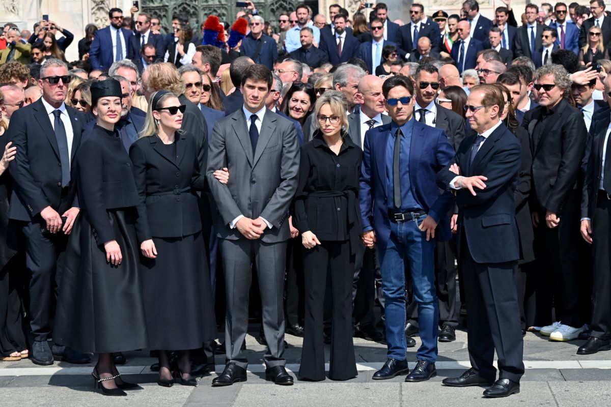 Funerali Silvio Berlusconi - Barbara Berlusconi-Luigi Berlusconi-Paolo Berlusconi-Piersilvio Berlusconi-Marina Berlusconi