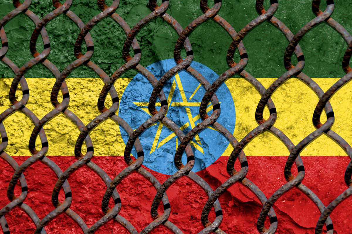 Sbarre Etiopia bandiera