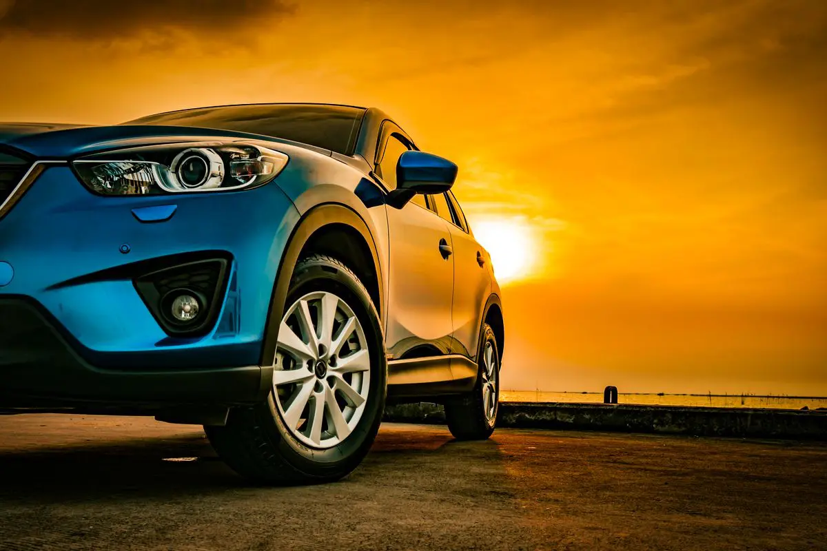 suv, auto blu