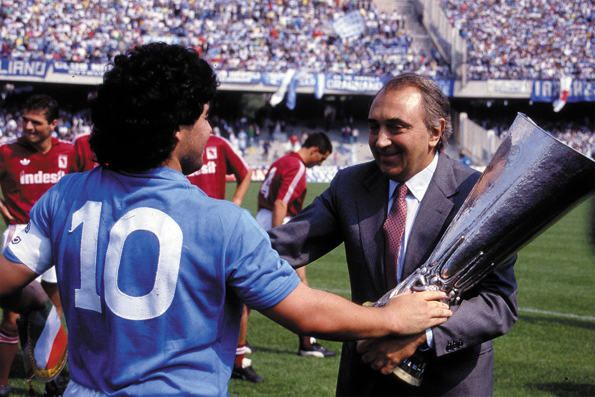 Corrado Ferlaiono e Diego Armando Maradona