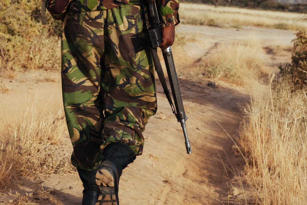 soldato africano, guerra