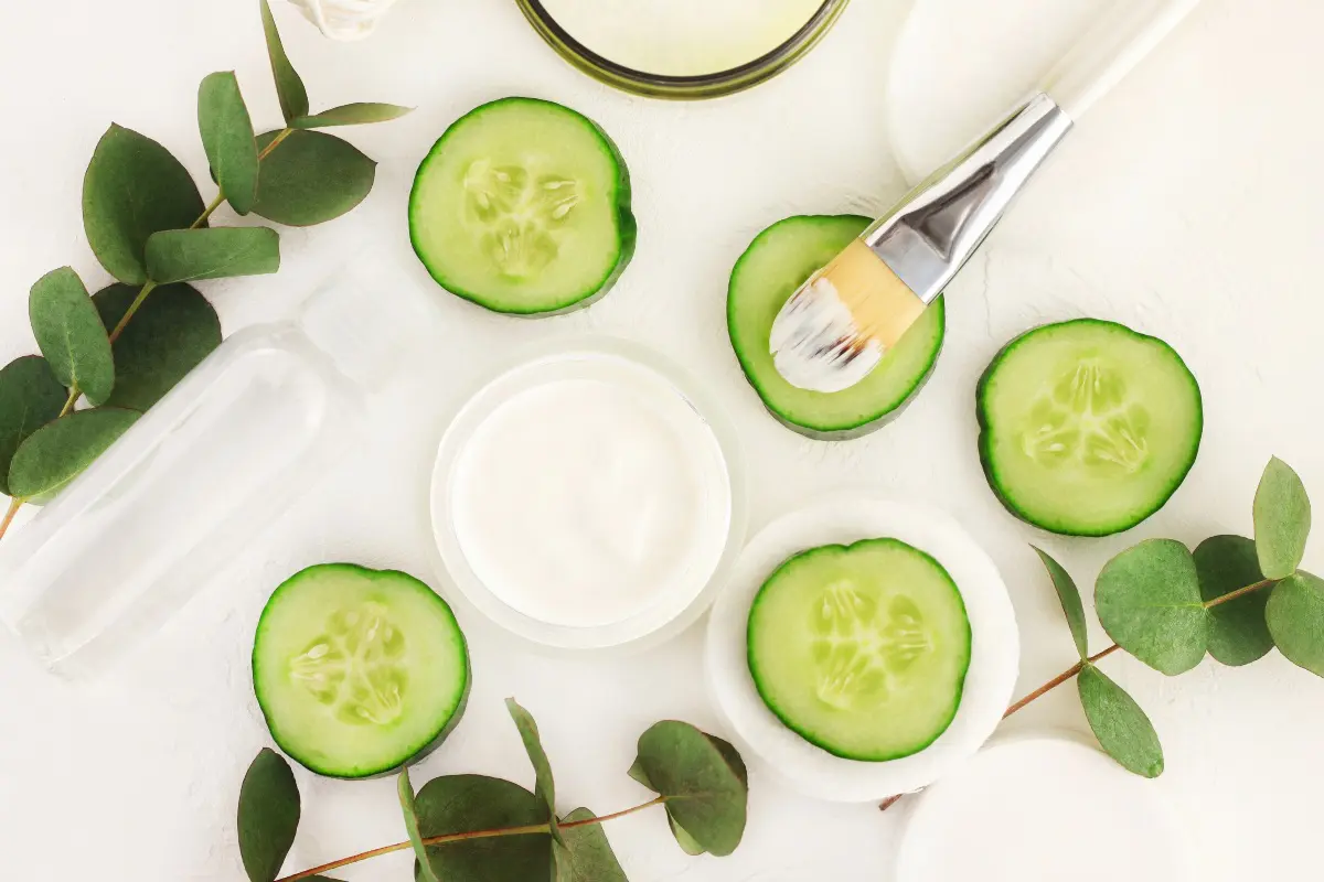 Maschera viso cosmetici natura cetrioli