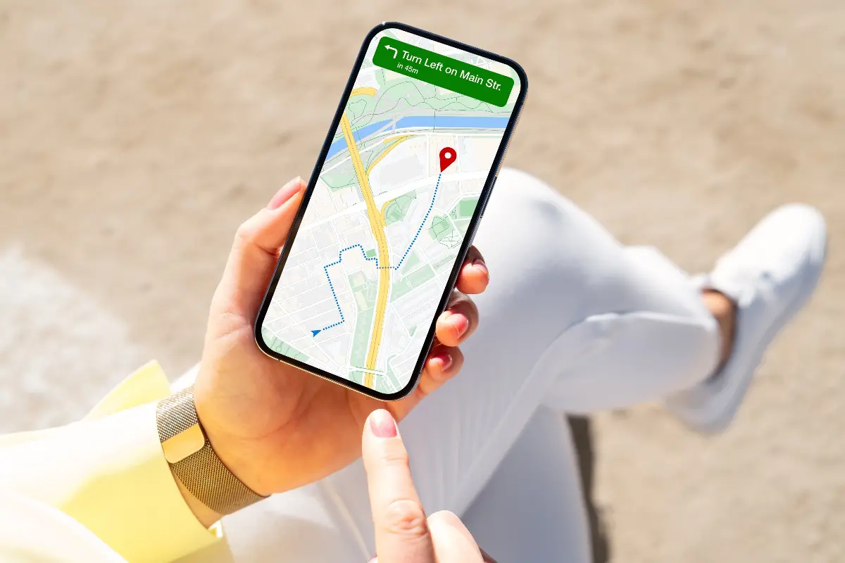 Una mappa nel telefono