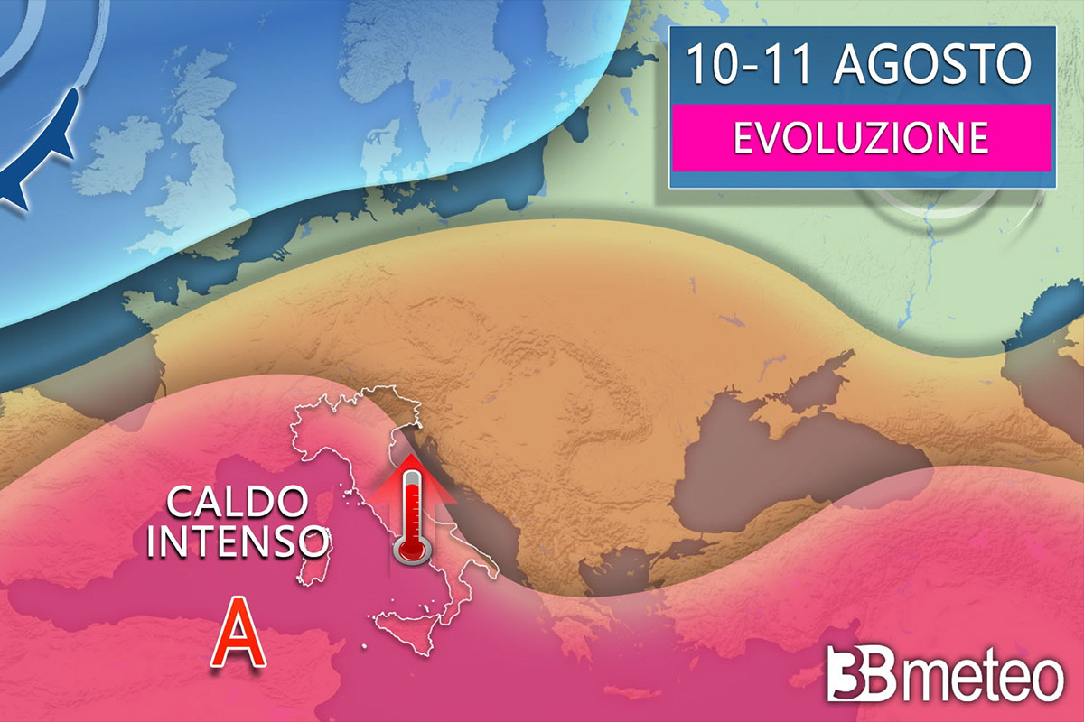 Meteo 8-11 agosto 2024