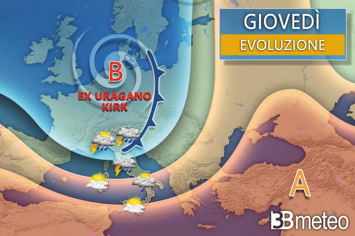 Previsioni meteo 10-13 ottobre: nuova ondata di maltempo