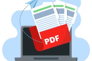 Un computer e il file PDF