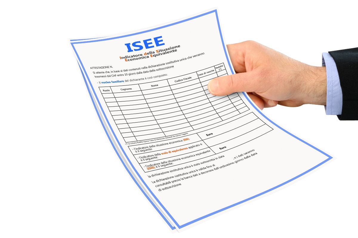 Un foglio dell'Isee