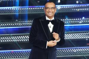 Carlo Conti nella prima serata di Sanremo 2025