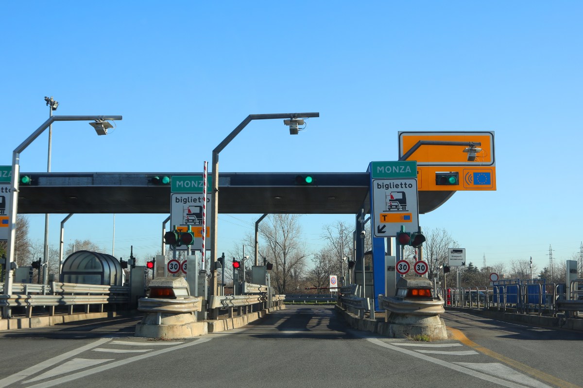 Il casello dell'autostrada