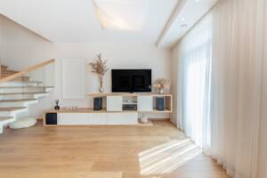 Zona living nuova dal design moderno.