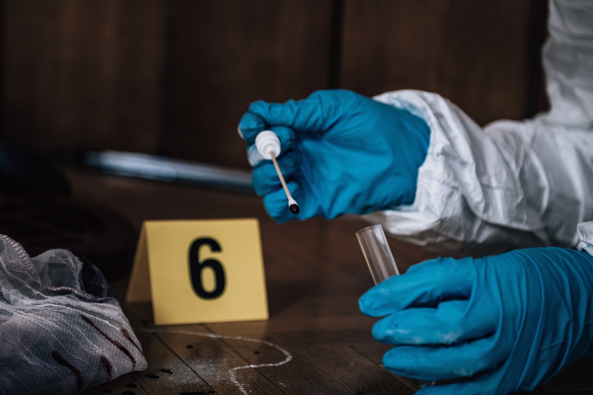 Reperti individuati durante un sopralluogo investigativo