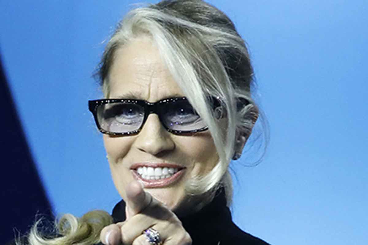 Heather Parisi durante la trasmissione Rai “Belve”