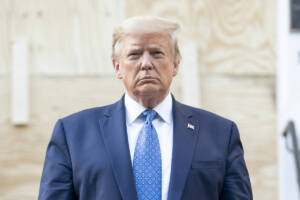 Un primo piano di Donald Trump