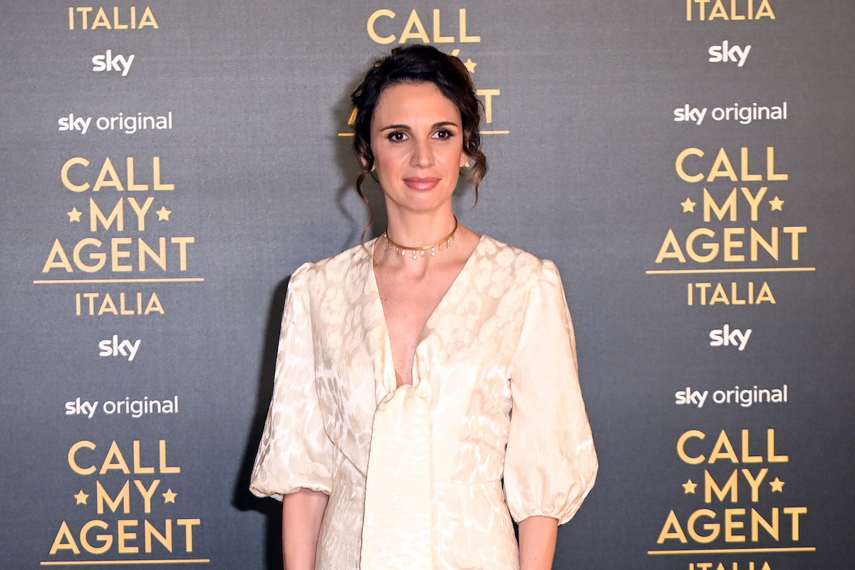 Emanuela Fanelli sul red carpet di Call my agent Italia