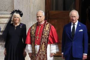 Re Carlo e Camilla con Papa Leone XIV