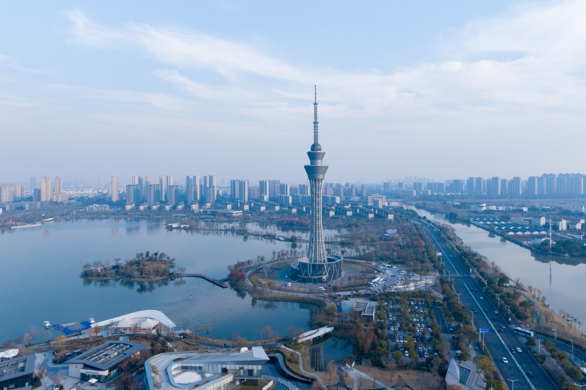 Vista della città di Changshu
