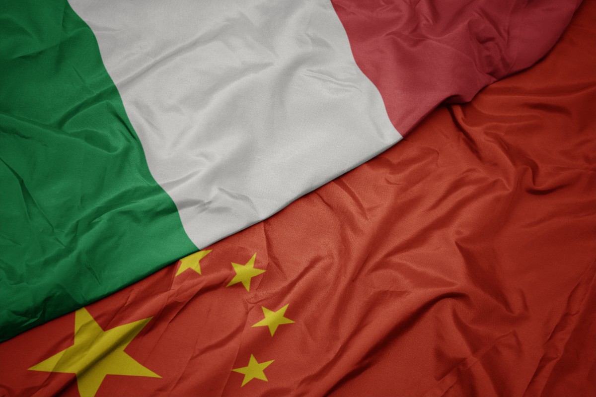 Bandiere Italia e Cina