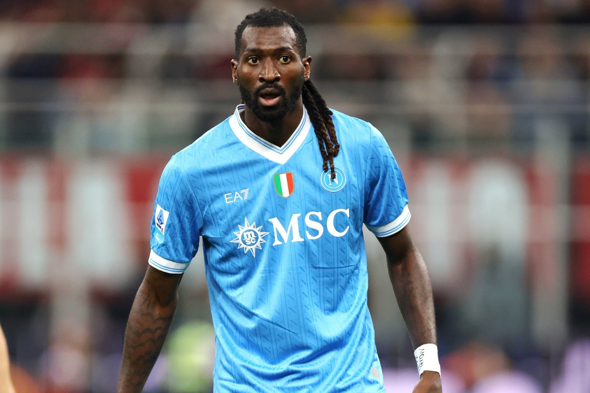 il centrocampista del Napoli Anguissa durante un partita