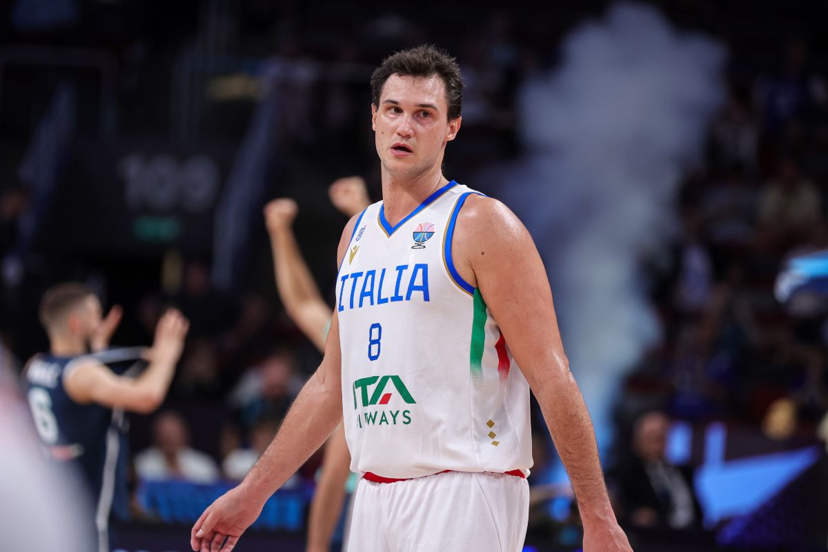 Danilo Gallinari con la maglia dell'Italia del basket