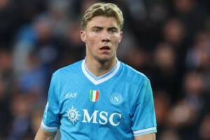 l'attaccante del Napoli Rasmus Hojlund