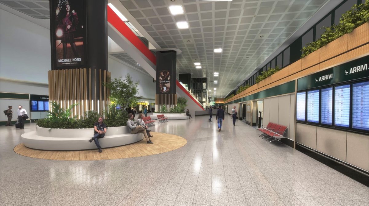 Aree verdi all'interno dell'aeroporto di Malpensa