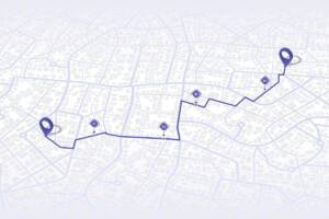 cartina con mappa delle strade