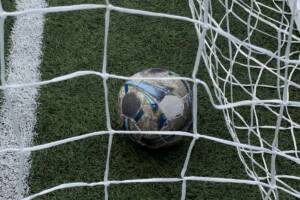 pallone da calcio in rete